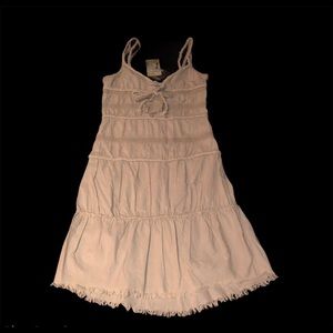 Free People Tan Halter Dress Women’s Size 4 Raw Hem NWT $128